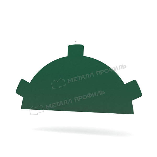 Заглушка конька круглого R80 простая NormanMP (ПЭ-01-6005-0.5) ― заказать по приемлемым ценам ― 12 c. ― в Душанбе.