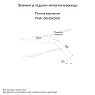 Планка карнизная 100х69х2000 (ECOSTEEL_MA-01-МореныйДуб-0.5)